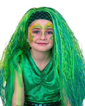 Mermaid children's wig:green 