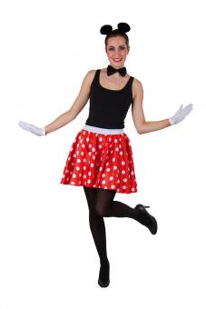Red skirt with white dots:red 