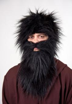 Servant Rupert Beard with Wig made of plush:black 