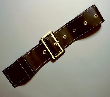 Belt with buckle:130cm, black 