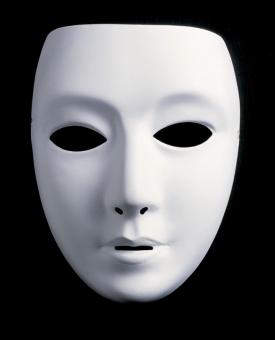 Femme Demi-masque:blanc 