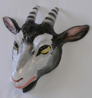 Ziegen Maske, PVC:grau 