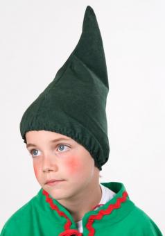 Zwergenmütze/Wichtelmütze für Kinder:grün 