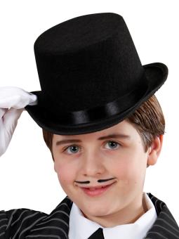 Kinder-Zylinder mit Band:56 x 11 cm, schwarz 