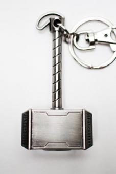 Thor Hammer Keychain:7 cm, silver 