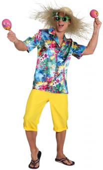Hawaiian shirt with flowers:colorful 50/52