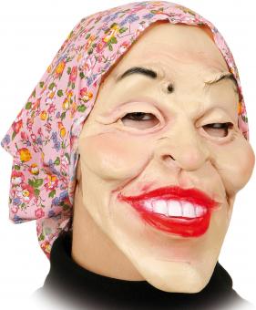 Masque vieille femme avec foulard 