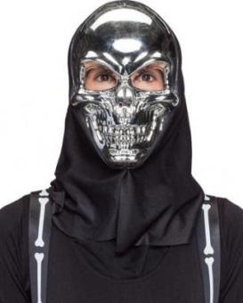 Totenkopfmaske:silber 