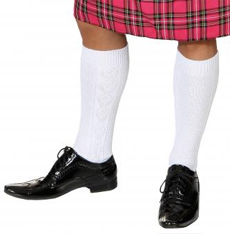 Traditional knee socks:white 