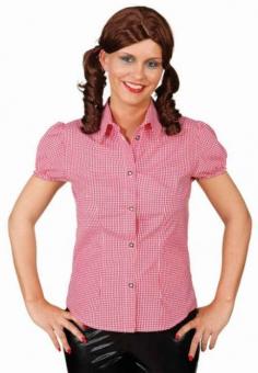 Oktoberfest Bluse: klein kariert:rot 