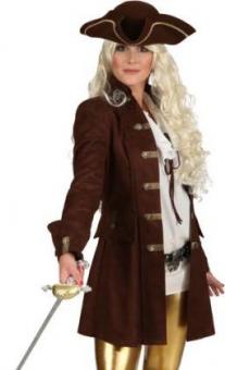Veste femme pirate (Steampunk):marron 