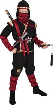 Ninja Kinderkostüm:mehrfarbig 128-140 cm