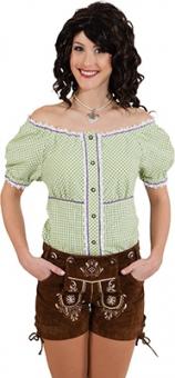 Oktoberfest costume blouse:green/white 