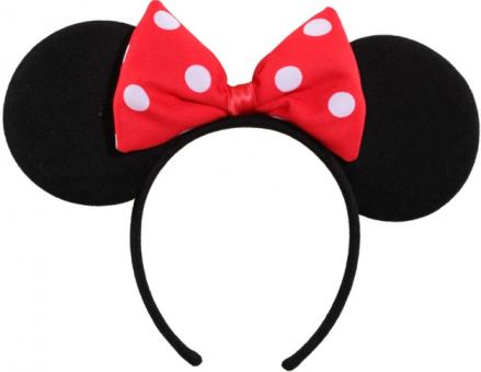 Bandeau Minnie avec noeud:noir/rouge 