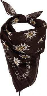Foulard Edelweiss:50 x 50 cm, noir 