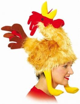 Peluche chapeau coq:jaune 
