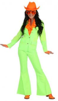 Disco Anzug  Damen neonfarbig:Grösse 34, grün 34