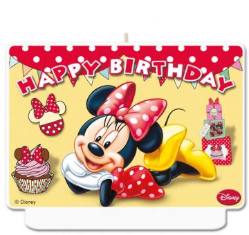 Minnie Mouse Bougie gâteau:9 cm x 8.5 cm, coloré 