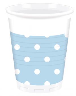 Party Cups Dots:8 Item, 2dl, blue 