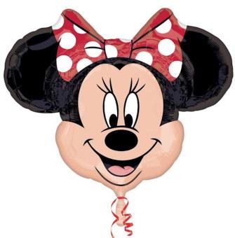 Minnie Mouse Folienballon:53 x 53 cm, mehrfarbig 