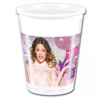 Violetta Party cups:8 Item, 2 dl, multicolored 