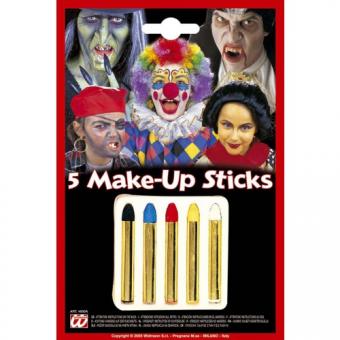 Schminkstifte 5er Set: Theater Make-up:bunt 