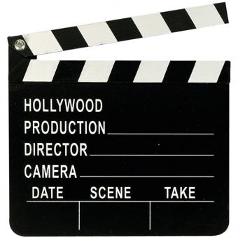 Hollywood Filmklappe: Regieklappe:18 x 20 cm, schwarz 