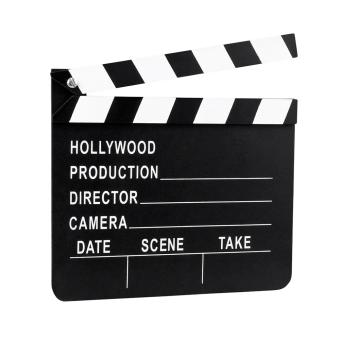 Hollywood Clapperboard: Regieklappe:18 x 20 cm, black 