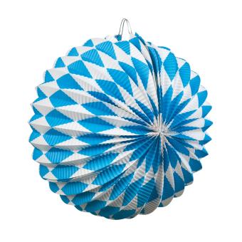 Bavaria lantern set: Oktoberfest decoration:2 Item, 22 cm, blue/white 