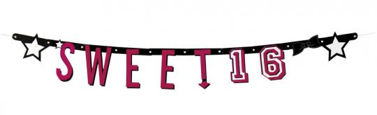 Sweet 16 Buchstaben Girlande:120cm, mehrfarbig 