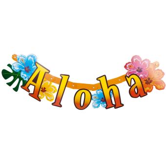 Aloha Buchstaben-Kette: Hawaii Dekoration:83cm, mehrfarbig 