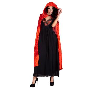 Cloak / cape with hood, unisex:170cm, red 