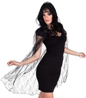 Umhang Spiderweb (nur Umhang):schwarz 