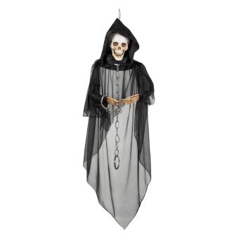 Grand squelette en cape noire:150 cm 