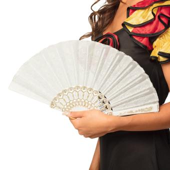 Fächer Granada:25 cm, weiss 