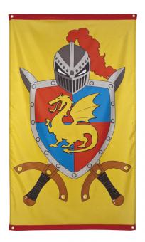 Ritter Fahne Knights & Dragons:150 x 90 cm, gelb 