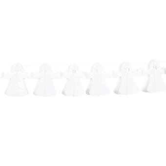 Guirlande fantôme : Halloween Decoration:4 m, blanc 