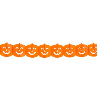 Girlande Kürbis: Halloween Dekoration:4m, orange 