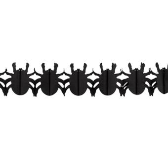 Spinnen Girlande: Halloween Dekoration:4 m, schwarz 