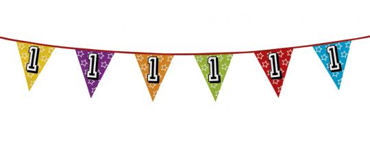 1. Birthday Pennant chain:8m / 27 x 22cm, colorful 