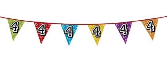 4. Birthday Pennant chain:8m / 27 x 22cm, multicolored 