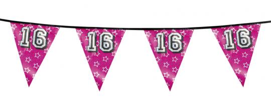 Holographische Pennant chain Sweet 16:6m, multicolored 