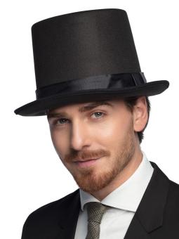 Chapeau cylindre aspect feutre:Unisex, 58/59cm, noir 