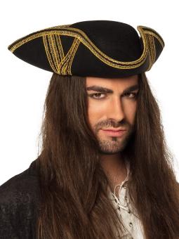 Tricorn Pirates Hat:KW 58, black 