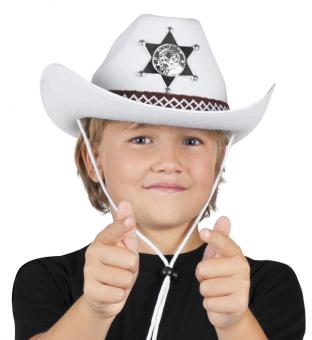 Cowboyhut für Kinder mit Sheriffstern Western 