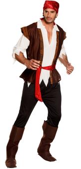 Piraten Kostüm: Seeräuber Herrenkostüm:mehrfarbig 
