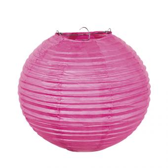 Lanterne de papier : avec cadre en fil de acier:25cm, pink/rose 