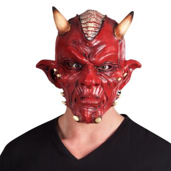 Teufel Maske, latex:rot 
