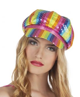 Glitter rainbow hat:colorful 