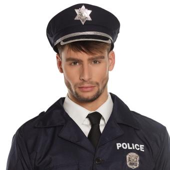 Casquette Police Officer, ajustable:bleu 
